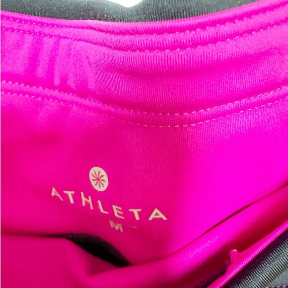 Athleta Womens Colorblock Sonar Mesh 7/8 Leggings Navy Blue Pink Medium - Picture 4 of 8